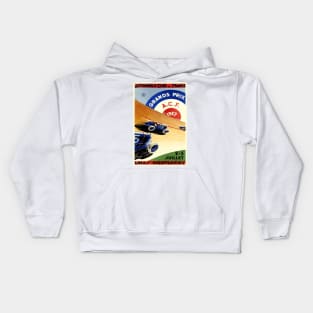 1927 French Grand Prix - Vintage Poster Design Kids Hoodie